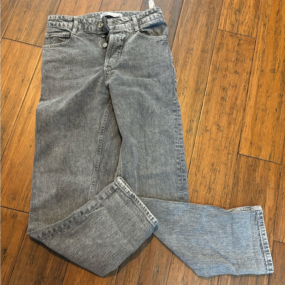 Zara grey denim jeans
